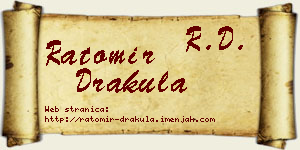Ratomir Drakula vizit kartica